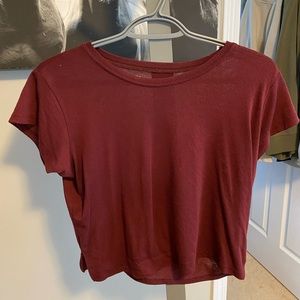 Burgundy Crop top